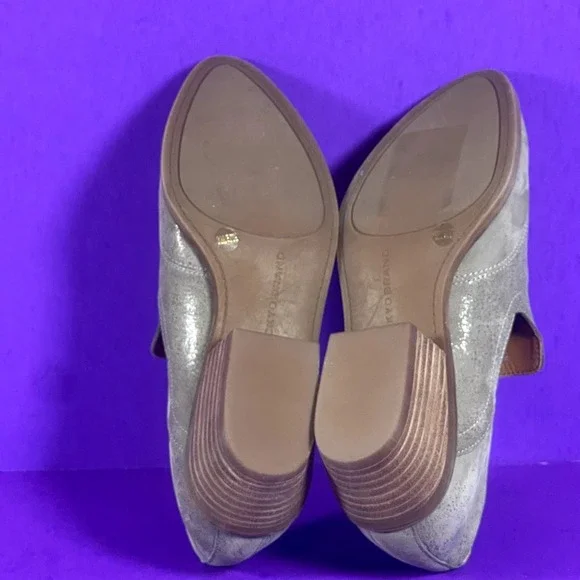 Lucky Brand Women's Titanium Leather Mallanzo Pointed-Toe Cutout Shooties Size 7 - Picture 6 of 8